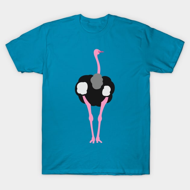 Ostrich Bird T-Shirt by evisionarts